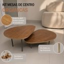Ver imagem 4 de Conjunto com 2 Mesas de Centro Orgânica Pés de Aço Design Moderno