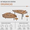 Ver imagem 7 de Conjunto com 2 Mesas de Centro Orgânica Pés de Aço Design Moderno