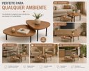 Ver imagem 6 de Conjunto com 2 Mesas de Centro Orgânica Pés de Aço Design Moderno