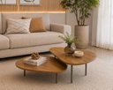 Ver imagem 5 de Conjunto com 2 Mesas de Centro Orgânica Pés de Aço Design Moderno