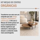 Ver imagem 2 de Conjunto com 2 Mesas de Centro Orgânica Pés de Aço Design Moderno