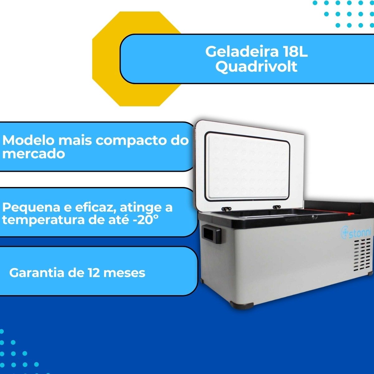 Geladeira Portátil 18 Litros Stonni 12/24v - 2