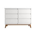 Ver imagem 2 de Conjunto Cama Infantil Luna Plus 2 Baús e Escada com Cômoda Londres 6 Gavetas Completa - Branco/Rosa