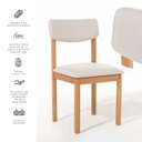 Ver imagem 6 de Conjunto Sala de Jantar 1 Mesa 160cm Tampo Laminado com Vidro e 6 Cadeiras Estofadas Florença