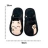 Pantufa Infantil Confortavel Design Gatinho Tamanho 30 31 Preta Felpuda - 2