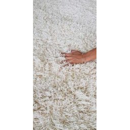 Tapete de Algodão para Sala/Quarto- 2 x 2M - Cor Cru Alto - 3