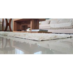 Tapete de Algodão para Sala/Quarto- 2 x 2M - Cor Cru Alto - 2