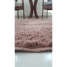 Tapete Algodão Par Sala/Quarto - 2,00 x 2,00 - Cor Marrom Pelo Médio - 3