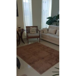 Tapete Algodão Par Sala/Quarto - 2,00 x 2,50 - Cor Marrom Pelo Médio