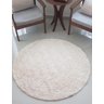 Tapete Algodão Par Sala/Quarto - 2,00 x 2,00 - Redondo Pelo Médio Cru - 1