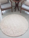 Ver imagem 1 de Tapete Algodão Par Sala/Quarto - 2,00 x 2,00 - Redondo Pelo Médio Cru