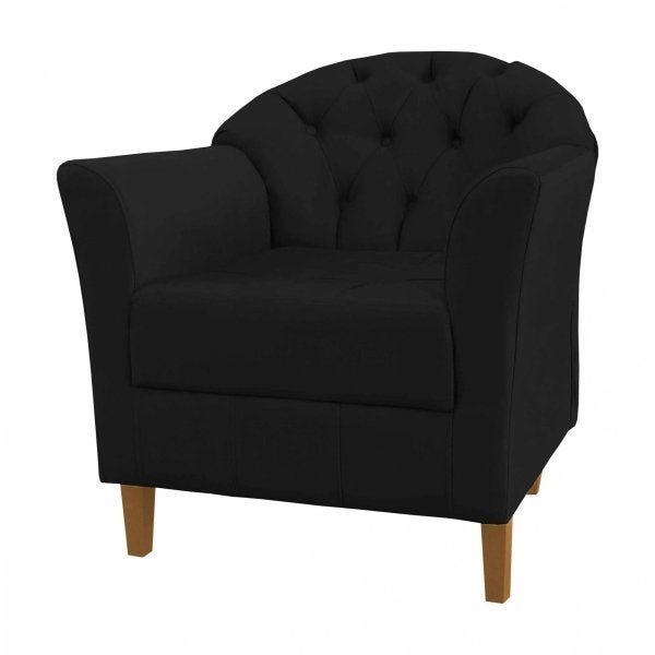 Conjunto Namoradeira + 2 Poltronas Opala Capitonê Suede Preto - 10