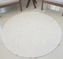 Ver imagem 1 de Tapete de Algodão Redondo para Sala, Quarto e Escritório - Tamanho - 2,00 x 2,00M - Cor Cru Baixo