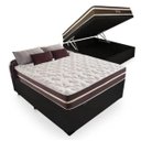 Ver imagem 1 de Cama Box com Baú Casal + Colchão de Molas - Anjos - Classic Superlastic 138cm -  Preto