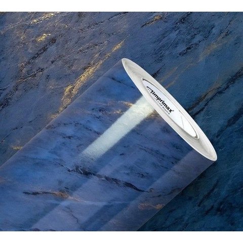 Adesivo Vinil Marmore 3m X 61cm:azul Macaubas