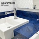 Ver imagem 2 de Adesivo Vinil Marmore 3m X 61cm:azul Macaubas