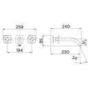 Ver imagem 2 de Misturador Para Lavatório De Parede City Cobre Escovado Docol