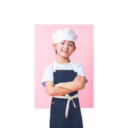 Avental Infantil Jeans Azul Criança Algodao Cozinha Pintura - 2