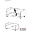 Ver imagem 4 de Mesa de Cabeceira 80cm com Rodízios Multimóveis Branca