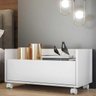 Mesa de Cabeceira 80cm com Rodízios Multimóveis Branca - 1