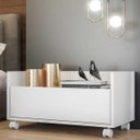 Ver imagem 1 de Mesa de Cabeceira 80cm com Rodízios Multimóveis Branca