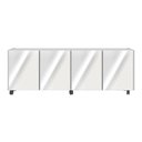 Ver imagem 5 de Rack Tv até 50 Polegadas 4 Portas com Rodízios e Espelhos Multimóveis Mp1080 Branco
