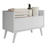 Gabinete Balcão Banheiro 80cm com Pés Retrô Branco - 2