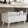 Gabinete Balcão Banheiro 80cm com Pés Retrô Branco - 6