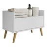 Gabinete Balcão Banheiro 80cm com Pés Retrô Branco/Natural - 2