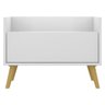 Gabinete Balcão Banheiro 80cm com Pés Retrô Branco/Natural - 1