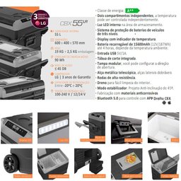 Freezer Geladeira Cooler Portátil Carro Dreiha 55 Litros - 5