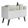 Gabinete Balcão Banheiro 80cm com Pés Retrô Branco/Preto - 2