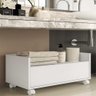Gabinete Balcão Banheiro 80cm com Rodízios Branco - 1