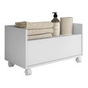 Ver imagem 2 de Gabinete Balcão Banheiro 80cm com Rodízios Branco