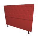 Ver imagem 4 de Cabeceira Casal Super King Juliana 195cm Para Cama Box Suede Vermelho - DS Estofados