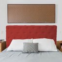 Ver imagem 2 de Cabeceira Casal Super King Juliana 195cm Para Cama Box Suede Vermelho - DS Estofados