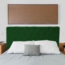 Ver imagem 2 de Cabeceira Casal Super King Juliana 195cm Para Cama Box Suede Verde - DS Estofados