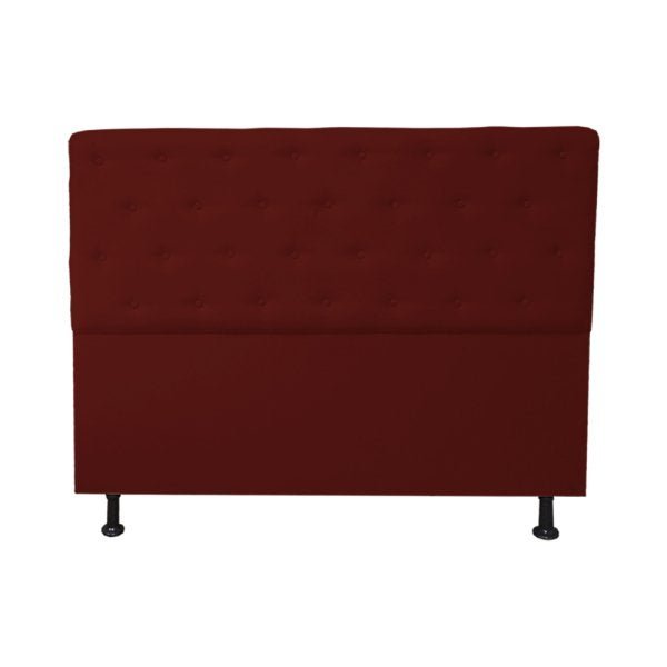 Cabeceira Solteiro Juliana 90cm Para Cama Box Suede Bordo - DS Estofados - 1