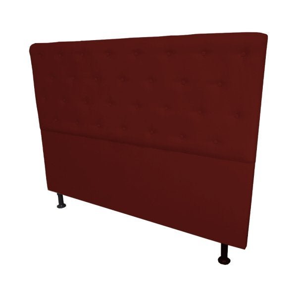 Cabeceira Solteiro Juliana 90cm Para Cama Box Suede Bordo - DS Estofados - 4