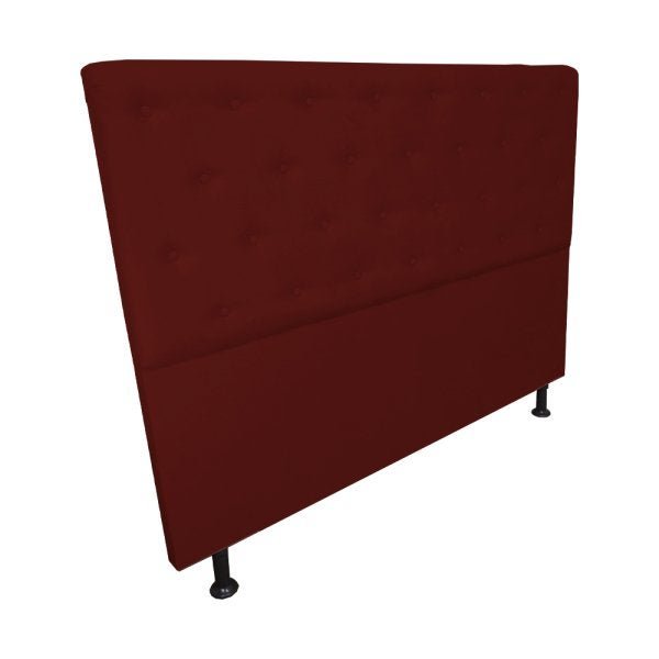 Cabeceira Solteiro Juliana 90cm Para Cama Box Suede Bordo - DS Estofados - 3