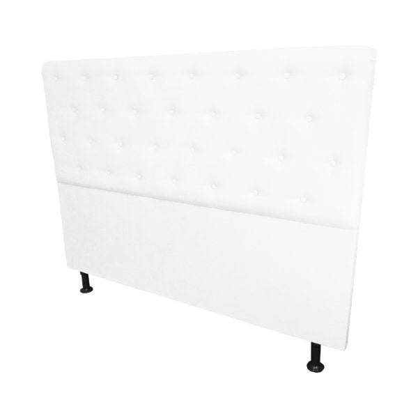 Cabeceira Solteiro Juliana 90cm Para Cama Box Suede Branco - DS Estofados - 4