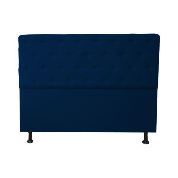 Cabeceira Solteiro Juliana 90cm Para Cama Box Suede Azul Marinho - DS Estofados - 1