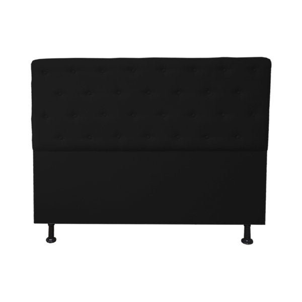 Cabeceira Solteiro Juliana 90cm Para Cama Box Suede Preto - DS Estofados - 1