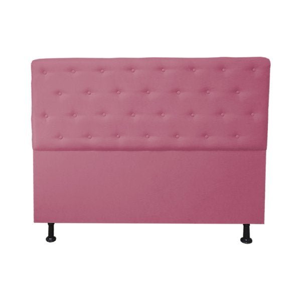 Cabeceira Solteiro Juliana 90cm Para Cama Box Suede Rosa - DS Estofados - 1