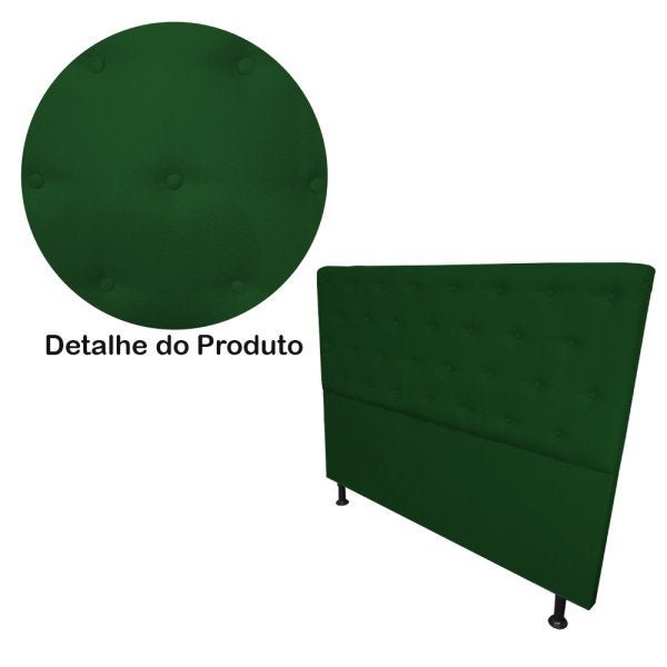 Cabeceira Solteiro Juliana 90cm Para Cama Box Suede Verde - DS Estofados - 5