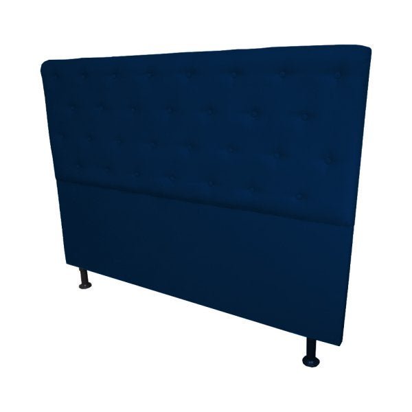 Cabeceira Casal Queen Juliana 160cm Para Cama Box Suede Azul Marinho - DS Estofados - 4