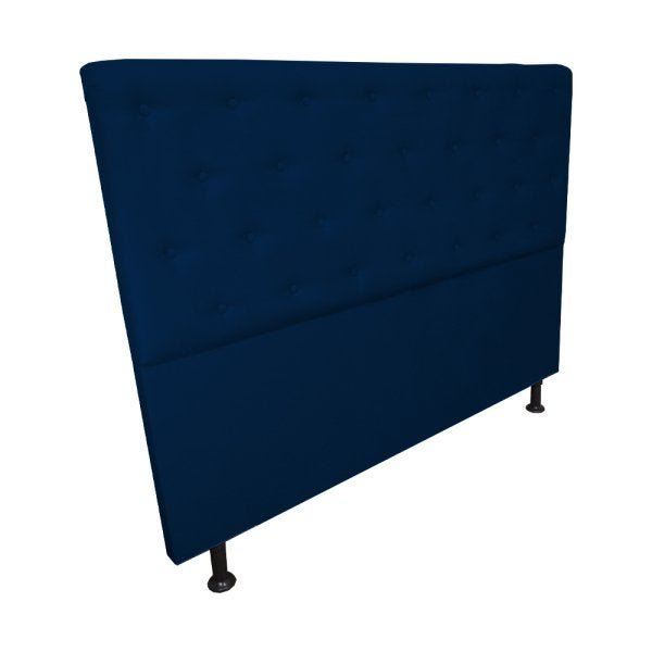 Cabeceira Casal Queen Juliana 160cm Para Cama Box Suede Azul Marinho - DS Estofados - 3