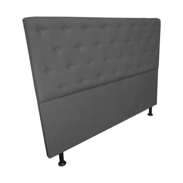 Cabeceira Casal King Juliana 190cm Para Cama Box Suede Cinza - DS Estofados - 3