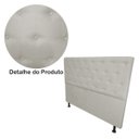 Ver imagem 5 de Cabeceira Casal Super King Juliana 195cm Para Cama Box Suede Bege - DS Estofados