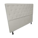 Ver imagem 3 de Cabeceira Casal Super King Juliana 195cm Para Cama Box Suede Bege - DS Estofados